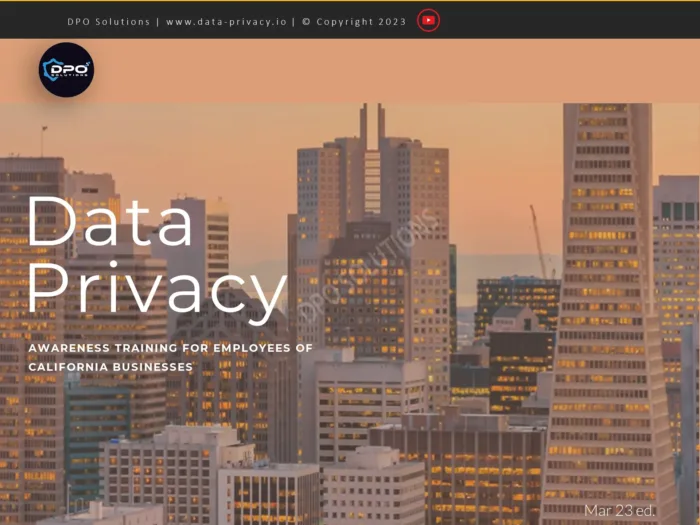 California Data Privacy Awareness Training PPT, CCPA CPRA Training ppt