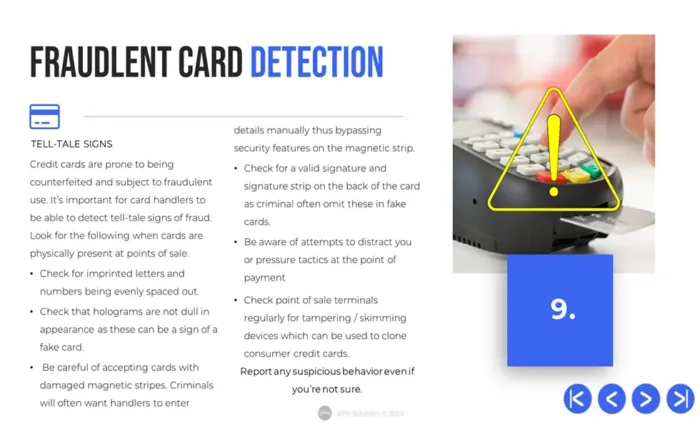 payment card fraudulent card detection slide ppt download, payment card security awareness training ppt download, privacy office solutions,PCI-DSS awareness training ppt