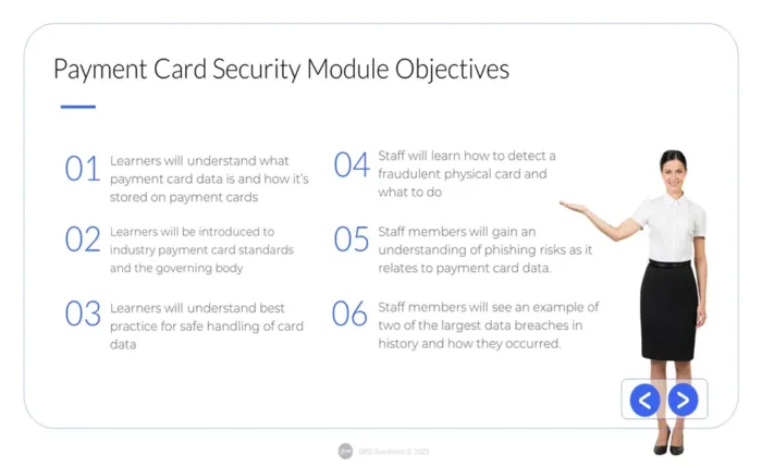 payment card security awareness training module objectives, payment card security awareness training ppt download, privacy office solutions, PCI-DSS awareness training ppt