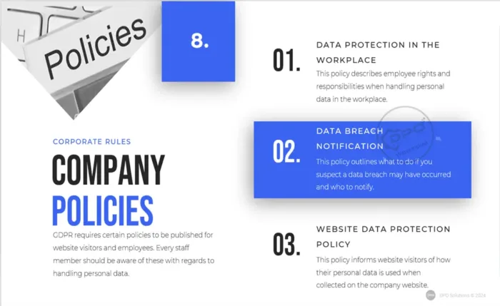 data privacy awareness short training presentation - company policies p1- slide 8
