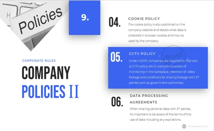 data privacy awareness short training presentation - company policies p2- slide 9