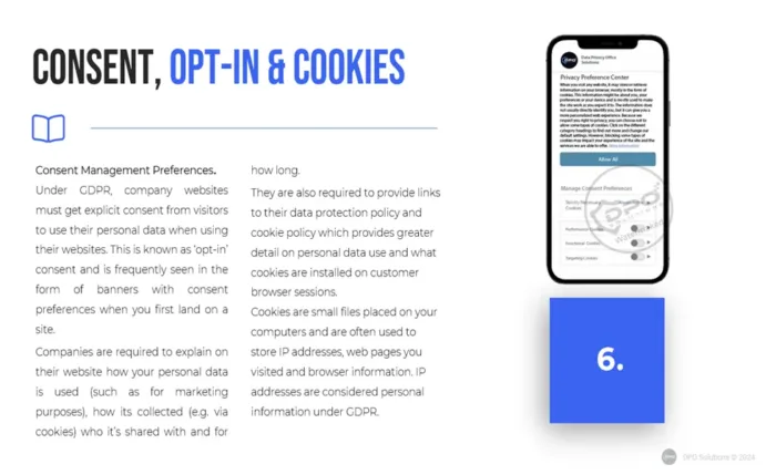 data privacy awareness short training presentation - consent management and cookies- slide 6