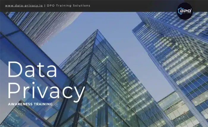 data privacy awareness short training presentation - cover slide