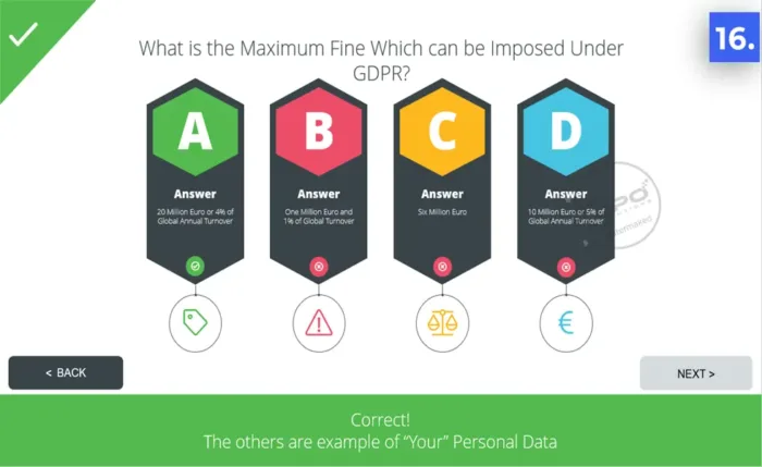 data privacy awareness short training presentation - quiz q5 - What is the Maximum Fine Which can be Imposed Under GDPR