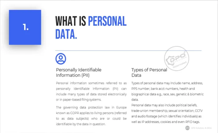 data privacy awareness short training presentation - what is personal data - slide 1